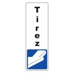 Sticker TIREZ pour porte