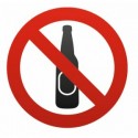 Sticker Interdit / interdiction de boire
