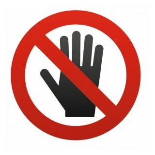 Sticker Interdit / interdiction de toucher
