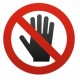 Sticker Interdit / interdiction de toucher