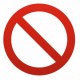 Sticker Interdit / interdiction aux caddies