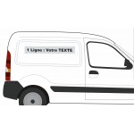 Sticker VOTRE TEXTE pour véhicule professionnels